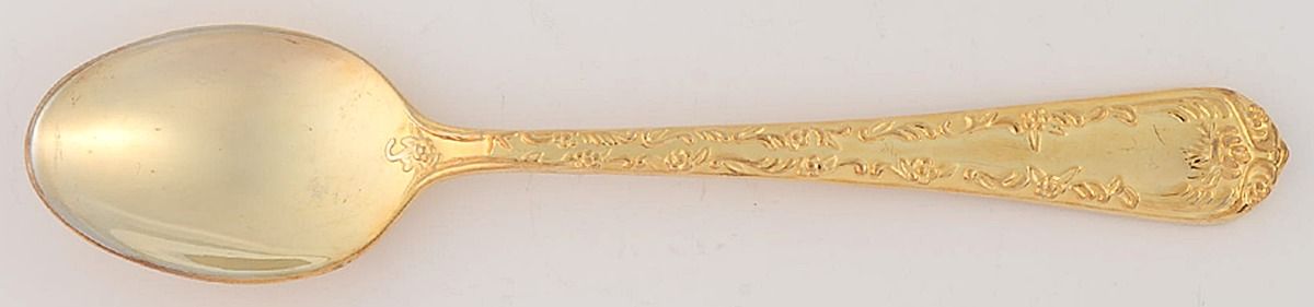 Golden Enchanted Rose (Gold Electroplate) Teaspoon by International Silver-1