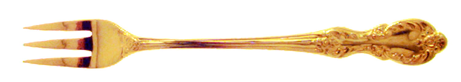 Golden Grand Elegance (Gold Electroplate) Cocktail/Seafood Fork by International Silver-1