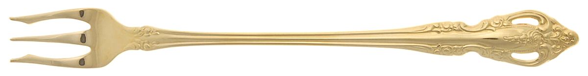Golden Grand Heritage (Gold Electroplate) Short Handle Pickle/Olive Fork by International Silver-1