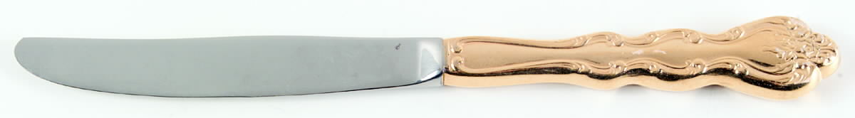 Golden Interlude (Gold Electroplate) Modern Hollow Knife by International Silver-1