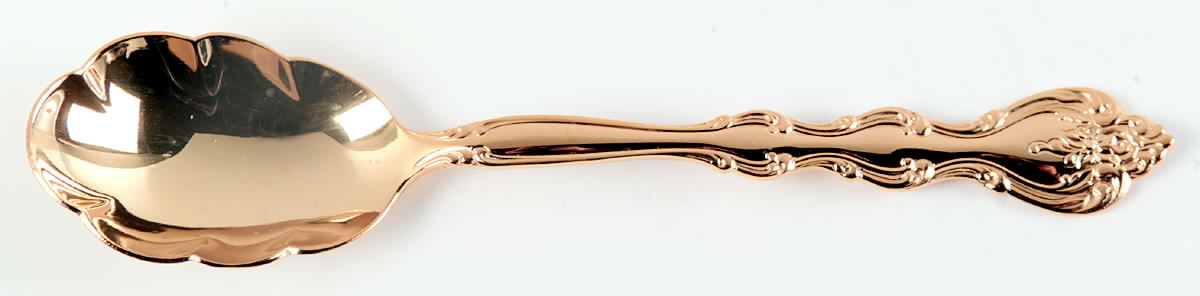 Golden Interlude (Gold Electroplate) Sugar Shell Spoon by International Silver-1