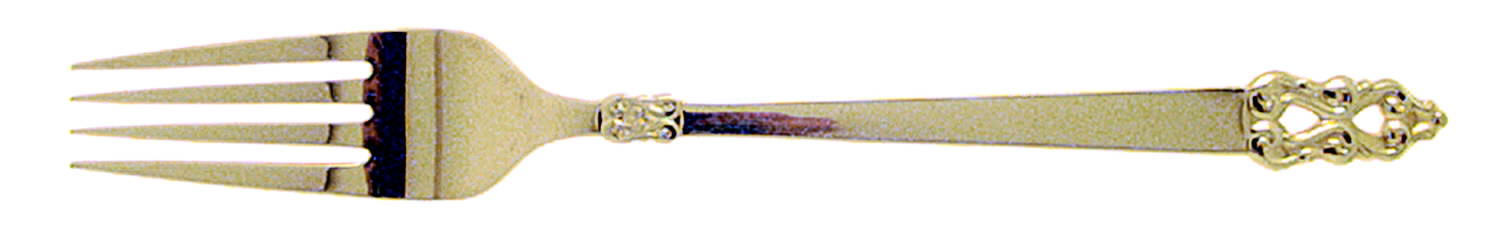 Golden King Frederick (Gold Electroplate) Fork by International Silver-1