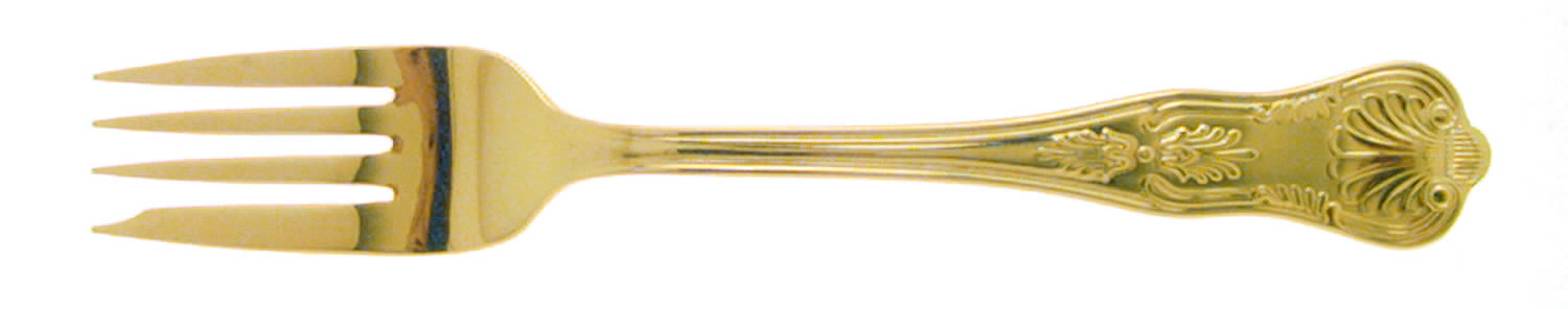 Gold Kings (Gold Electroplate) Individual Salad Fork by International Silver-1