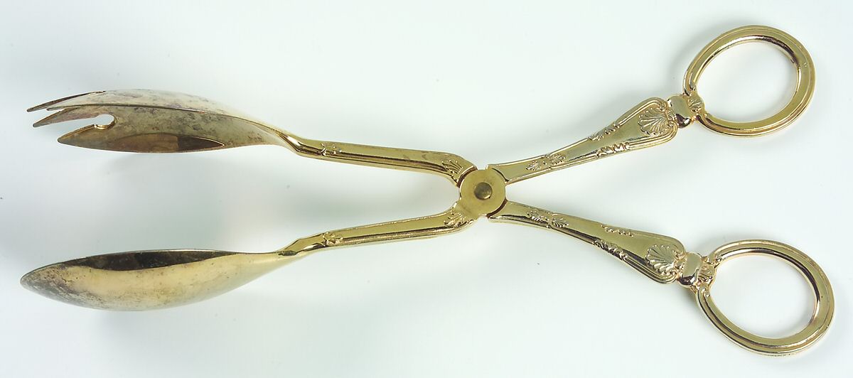 Gold Kings (Gold Electroplate) 1-Piece Salad Tongs by International Silver-1