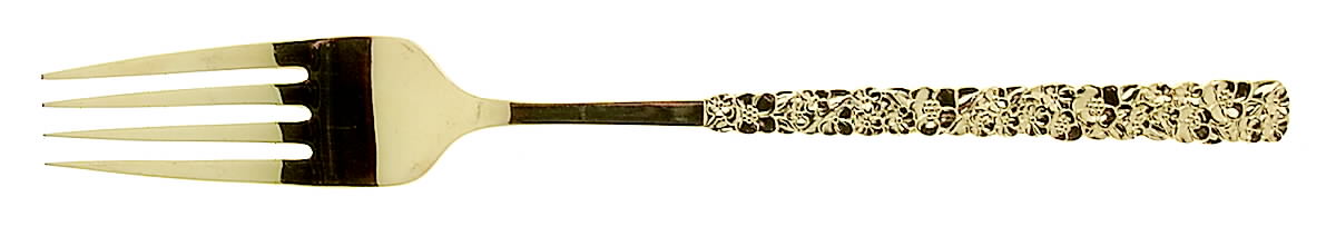 Golden Love-Precious Flower (Gold Electroplate) Fork by International Silver-1