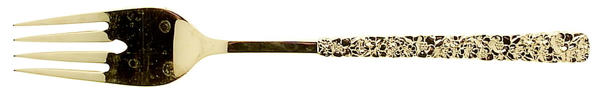 Golden Love-Precious Flower (Gold Electroplate) Individual Salad Fork by International Silver-1