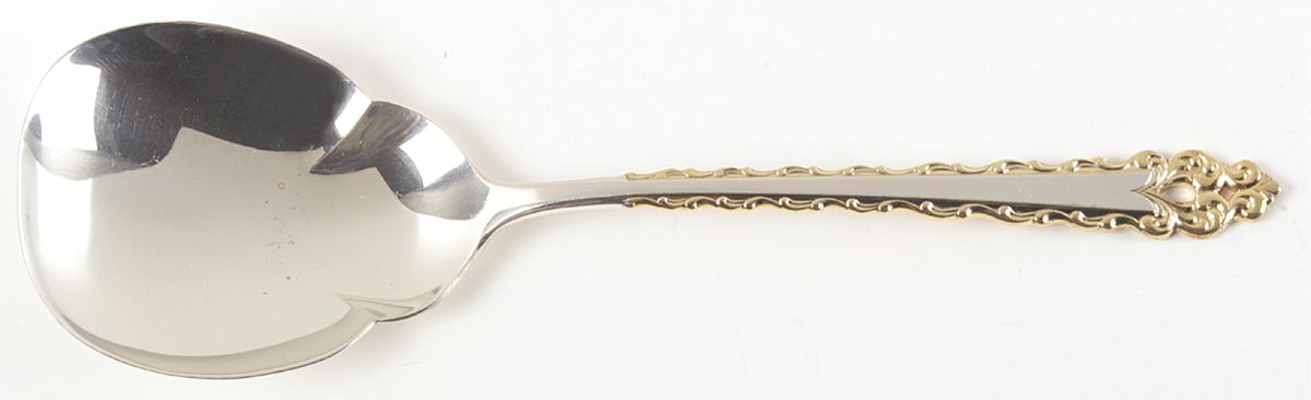 Golden La Strada (Sterling, 1972) Solid Smooth Casserole Spoon by International Silver-1