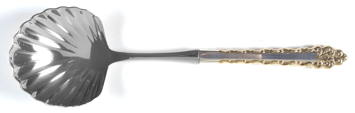 Golden La Strada (Sterling, 1972) Casserole Spoon with Stainless Shell Bowl by International Silver-1
