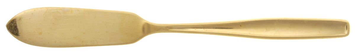 Golden Modern Living (Gold Electroplate) Flat Handle Master Butter Knife by International Silver-1