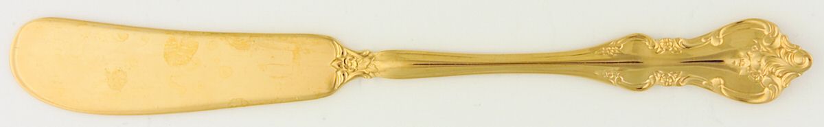 Golden Orleans (Gold Electroplate, 1981) Flat Handle Butter Spreader by International Silver-1