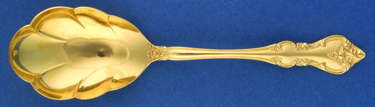 Golden Orleans (Gold Electroplate, 1981) Solid Shell Casserole Spoon by International Silver-1
