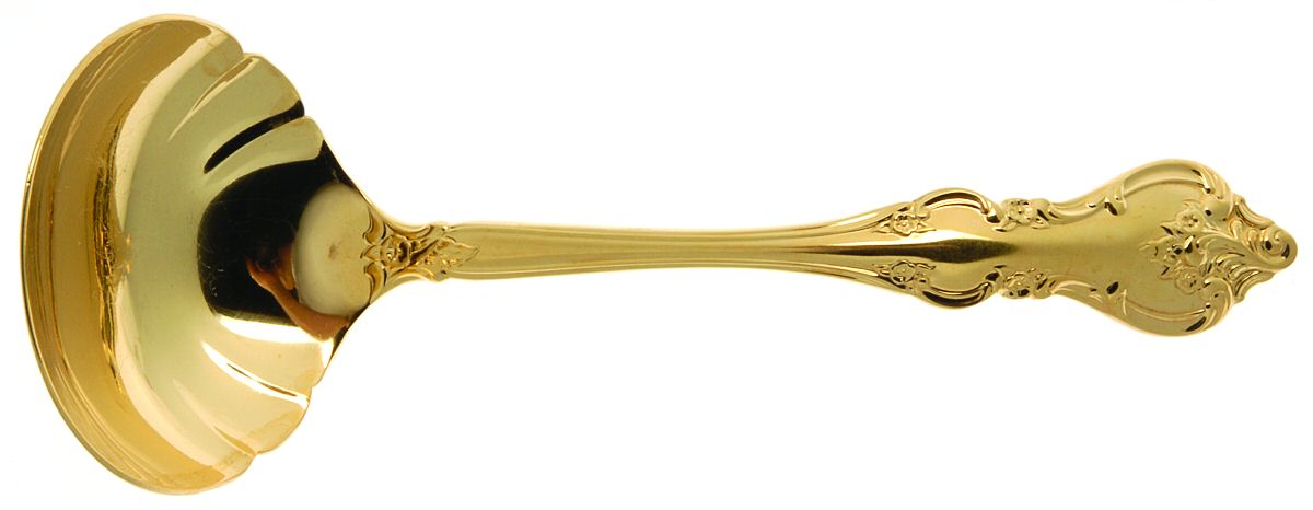 Golden Orleans (Gold Electroplate, 1981) Solid Gravy Ladle by International Silver-1