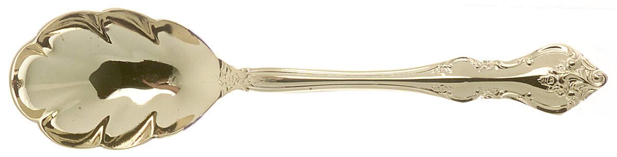 Golden Orleans (Gold Electroplate, 1981) Sugar Shell Spoon by International Silver-1