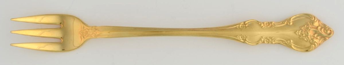 Golden Orleans (Gold Electroplate, 1981) Cocktail/Seafood Fork by International Silver-1