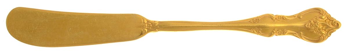 Golden Orleans (Gold Electroplate, 1981) Flat Handle Butter Spreader by International Silver-1