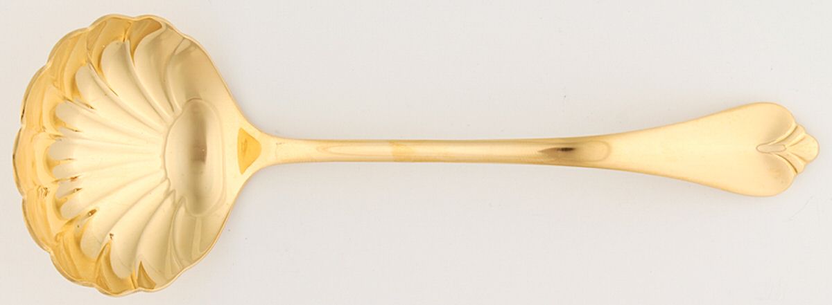Golden Park Hill (Gold Electroplate, 1985) Solid Gravy Ladle by International Silver-1