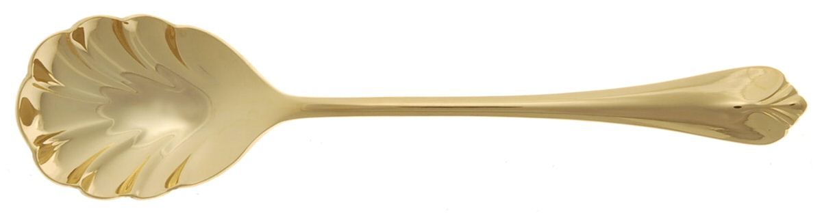 Golden Park Hill (Gold Electroplate, 1985) Sugar Shell Spoon by International Silver-1