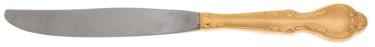 Golden Queen's Fancy (Gold Electroplate) Modern Hollow Knife by International Silver-1