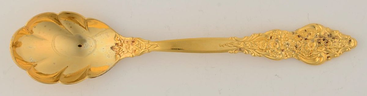Golden Renaissance (Gold Electroplate) Sugar Shell Spoon by International Silver-1