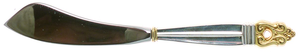 Golden Royal Danish (Gold Accent) Hollow Handle Master Butter Knife by International Silver-1