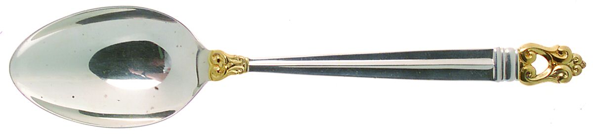 Golden Royal Danish (Gold Accent) Tablespoon (Serving Spoon) by International Silver-1