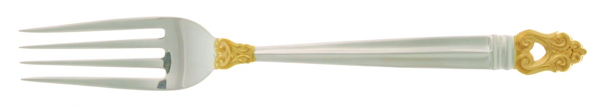 Golden Royal Danish (Gold Accent) Fork by International Silver-1