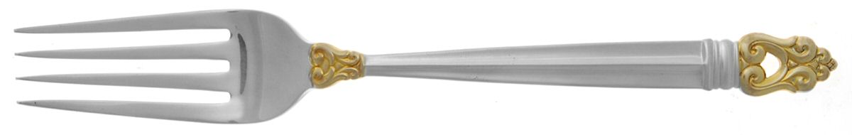 Golden Royal Danish (Gold Accent) Fork by International Silver-1