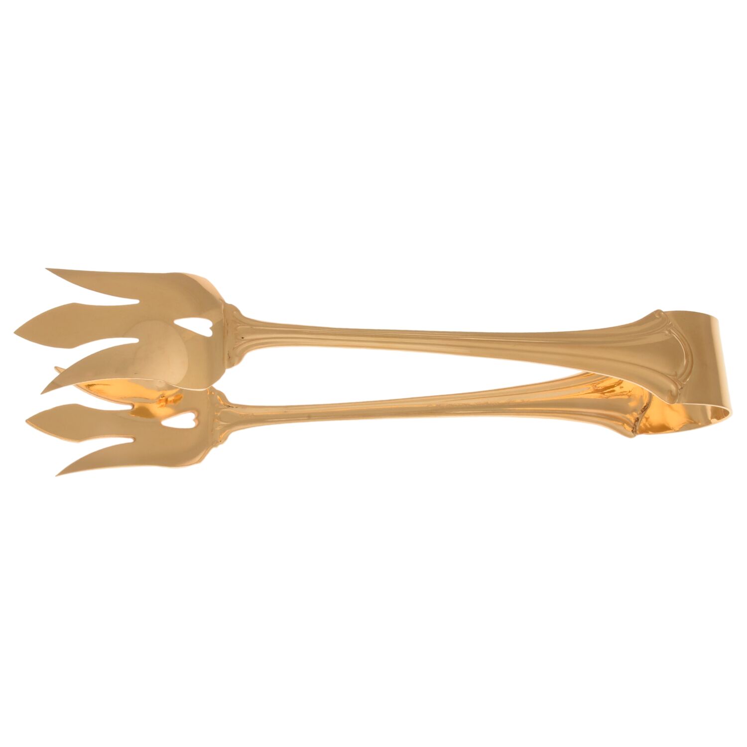Gold Resplendence (Gold Electroplate, 1984) Solid Lettuce Tongs by International Silver-1