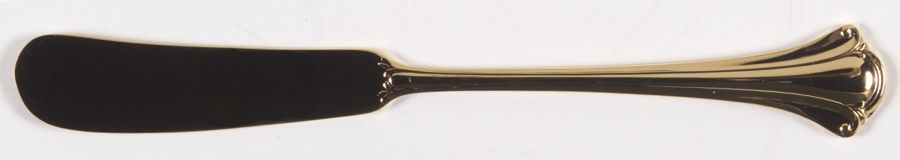 Gold Resplendence (Gold Electroplate, 1984) Flat Handle Butter Spreader by International Silver-1