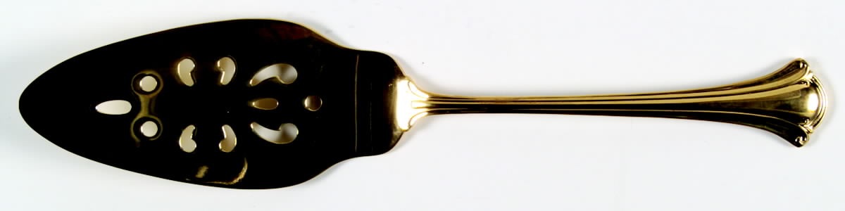 Gold Resplendence (Gold Electroplate, 1984) Pierced All Stainless Pie Server by International Silver-1