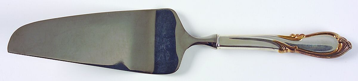 Golden Rhapsody, New (Sterling, 1957) Pie & Cake Server with Stainless Blade by International Silver-1