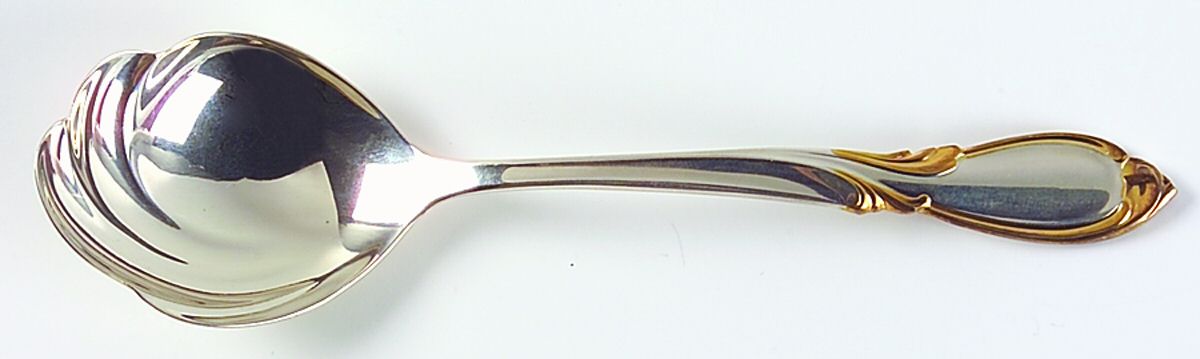 Golden Rhapsody, New (Sterling, 1957) Sugar Shell Spoon by International Silver-1