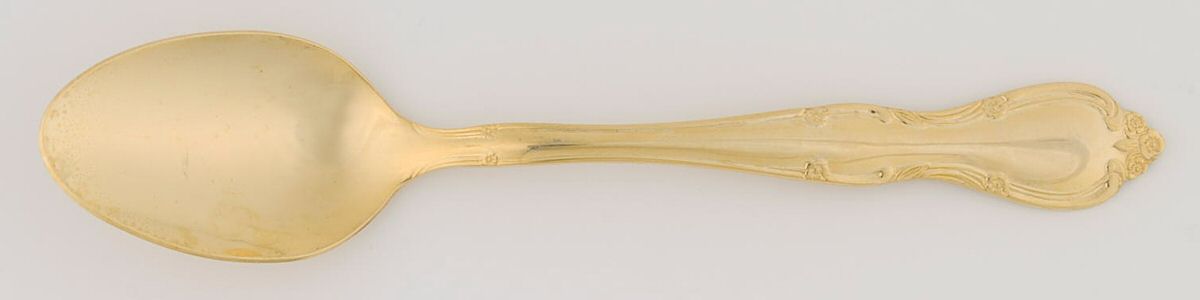 Golden Rose Tiara (Gold Electroplate) Teaspoon by International Silver-1