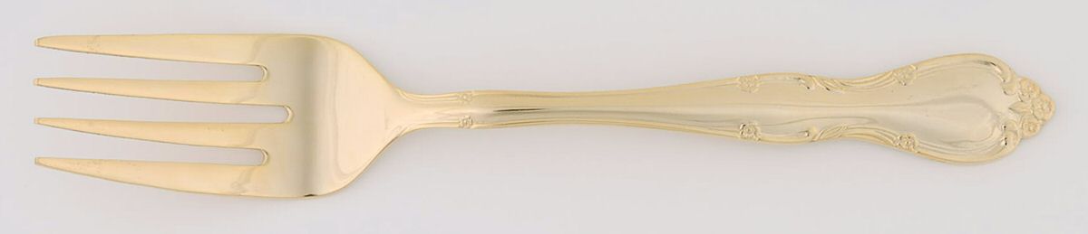Golden Rose Tiara (Gold Electroplate) Individual Salad Fork by International Silver-1