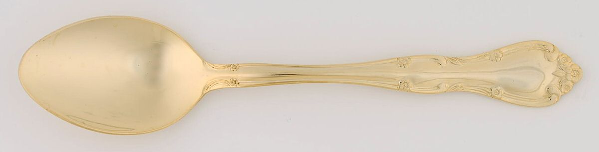 Golden Rose Tiara (Gold Electroplate) Place/Oval Soup Spoon by International Silver-1