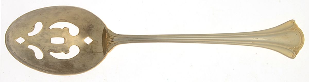Golden Serenity (Gold Electroplate) Pierced Tablespoon (Serving Spoon) by International Silver-1