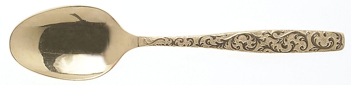Golden Scroll-Americana Golden Heritage Tablespoon (Serving Spoon) by International Silver-1