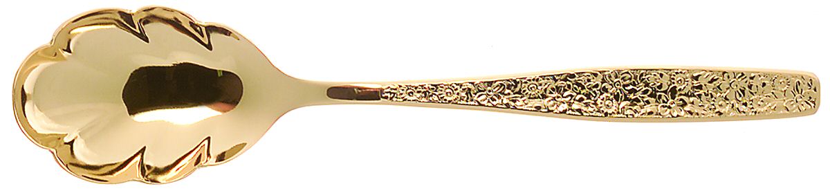 Golden Spring Garden (Gold Electroplate) Sugar Shell Spoon by International Silver-1