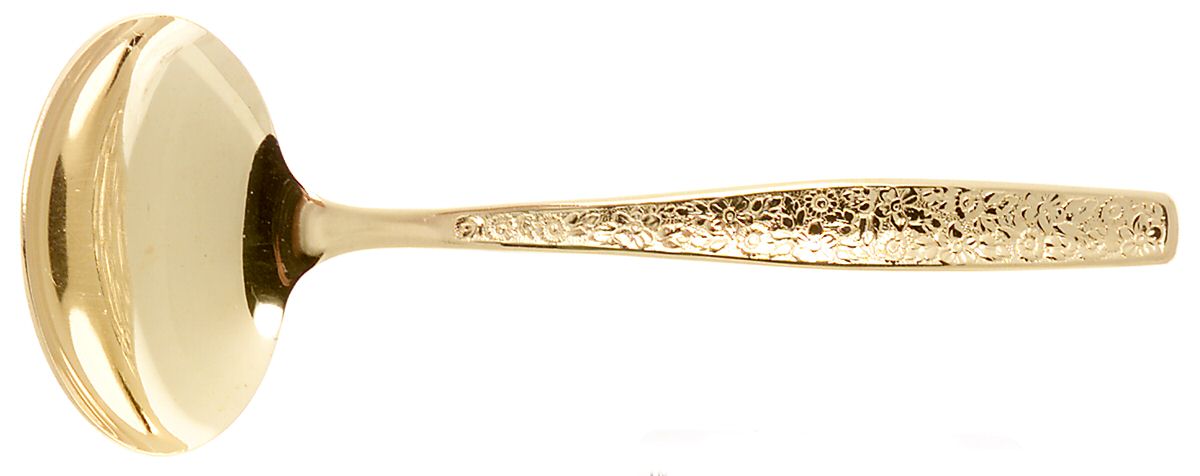 Golden Spring Garden (Gold Electroplate) Solid Gravy Ladle by International Silver-1