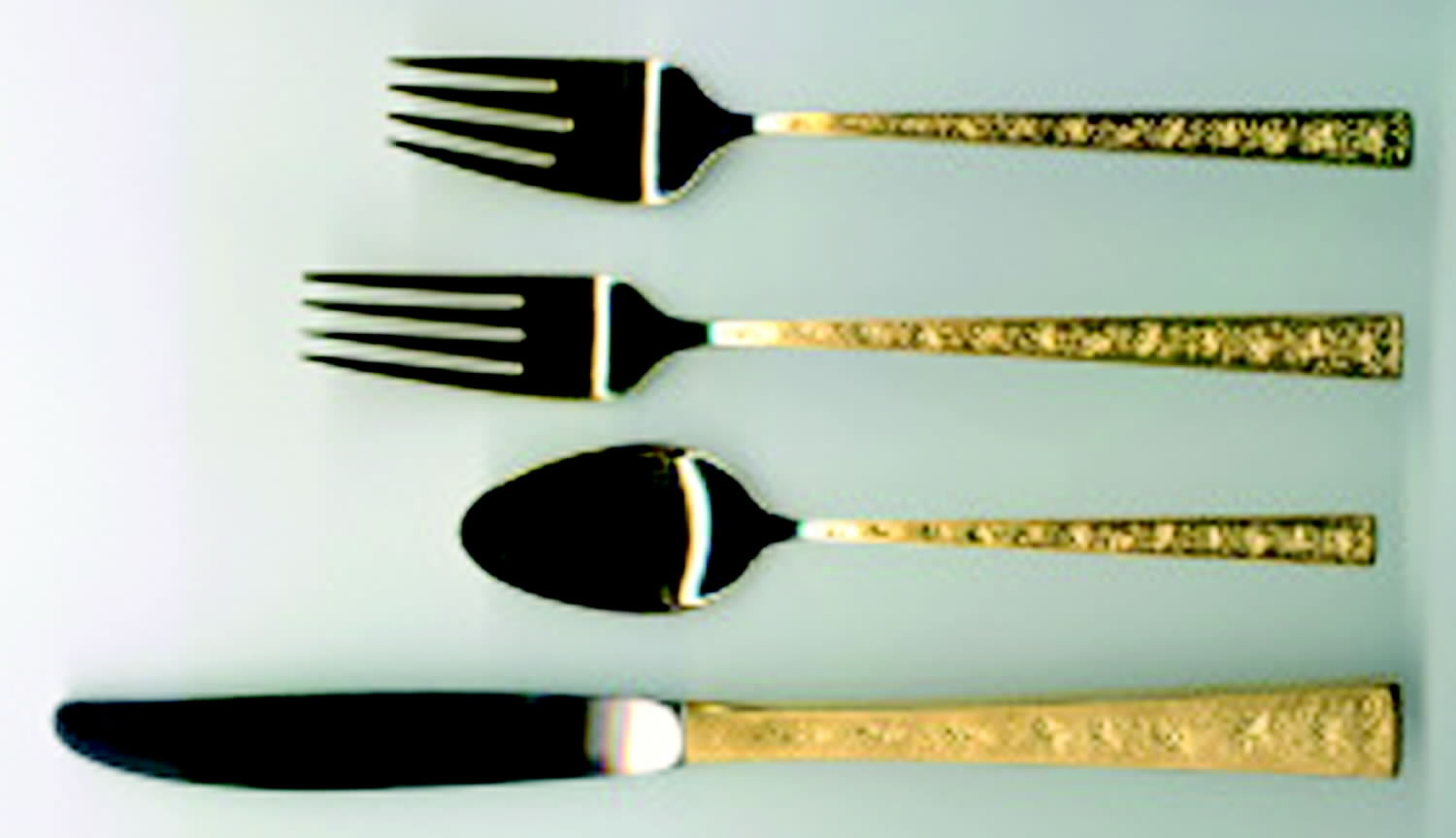 Golden Silver Lace (Gold Electroplate) Fork by International Silver-1