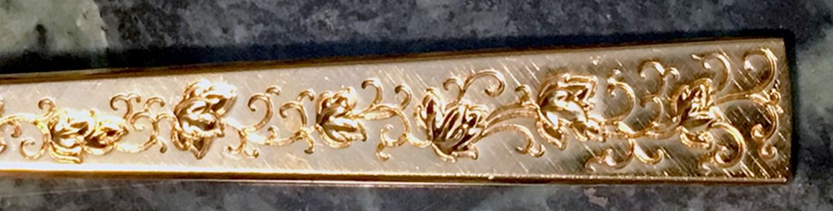 Golden Silver Lace (Gold Electroplate) Teaspoon by International Silver-1