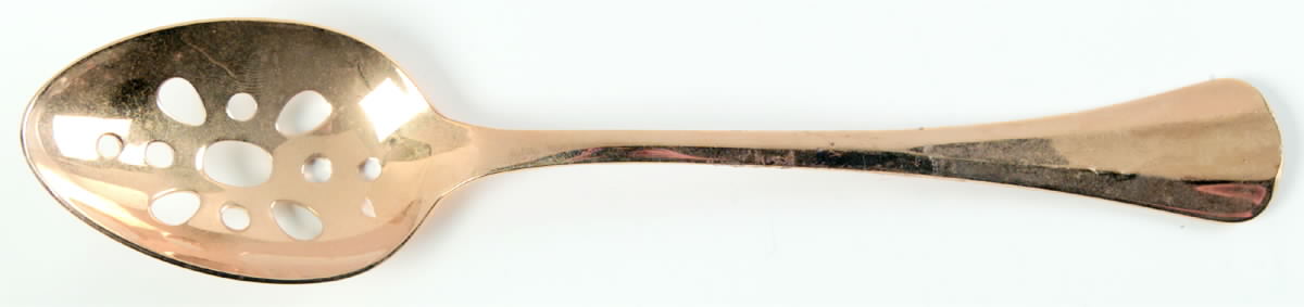 Golden Symmetry (Gold Electroplate, 1984) Pierced Tablespoon (Serving Spoon) by International Silver-1