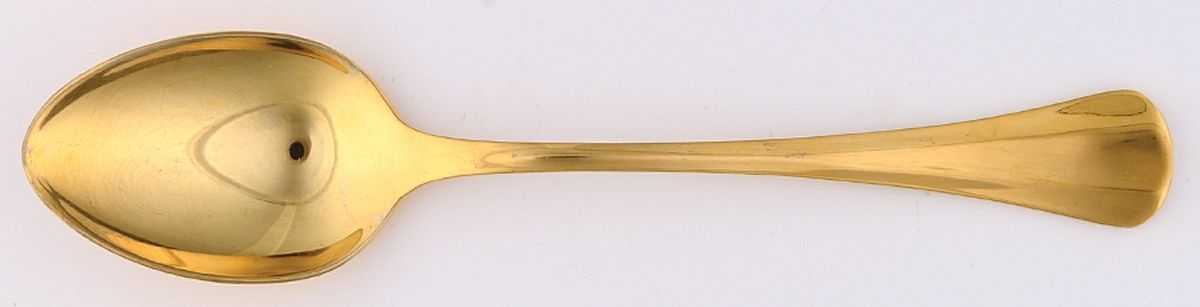 Golden Symmetry (Gold Electroplate, 1984) Tablespoon (Serving Spoon) by International Silver-1