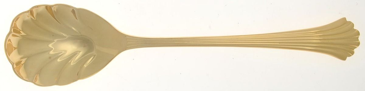 Golden Tiara (Gold Electroplate, 1985) Sugar Shell Spoon by International Silver-1