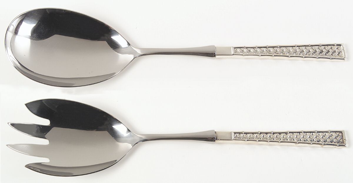 Golden Tradewinds (Sterling, 1975) 2 Pc Salad Set with Stainless Bowl by International Silver-1
