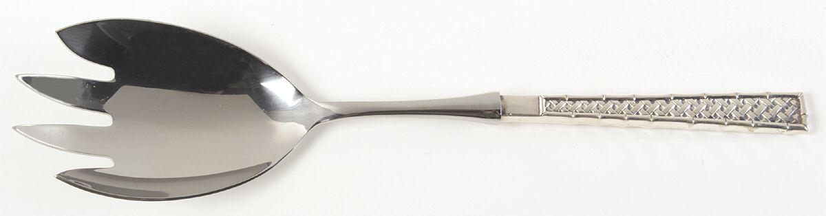 Golden Tradewinds (Sterling, 1975) Salad Serving Fork with Stainless Prongs by International Silver-1