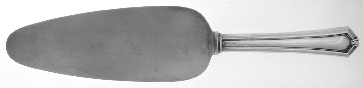 Governor Warren (Sterling, 1918) Pie Server with Silverplate Blade by International Silver-1