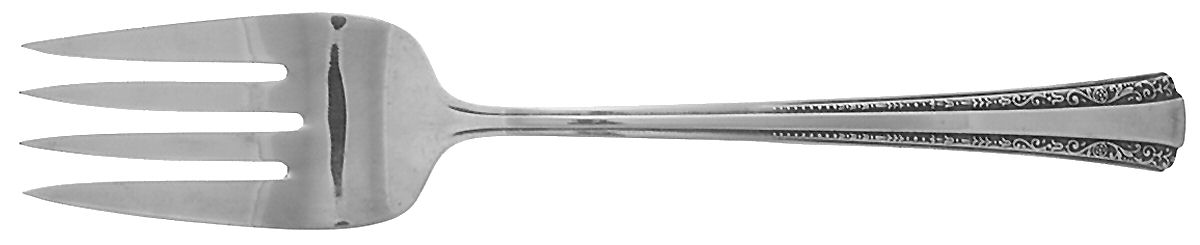 Gracious (Silverplate, 1939) Medium Solid Cold Meat Serving Fork by International Silver-1