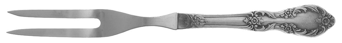 Grand Elegance (Silverplate, 1959) Small Steak Carving Fork with Stainless Prongs by International Silver-1
