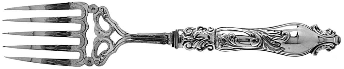 Grecian (Silverplate, 1892) Solid Hollow Handle Serving Fork by International Silver-1